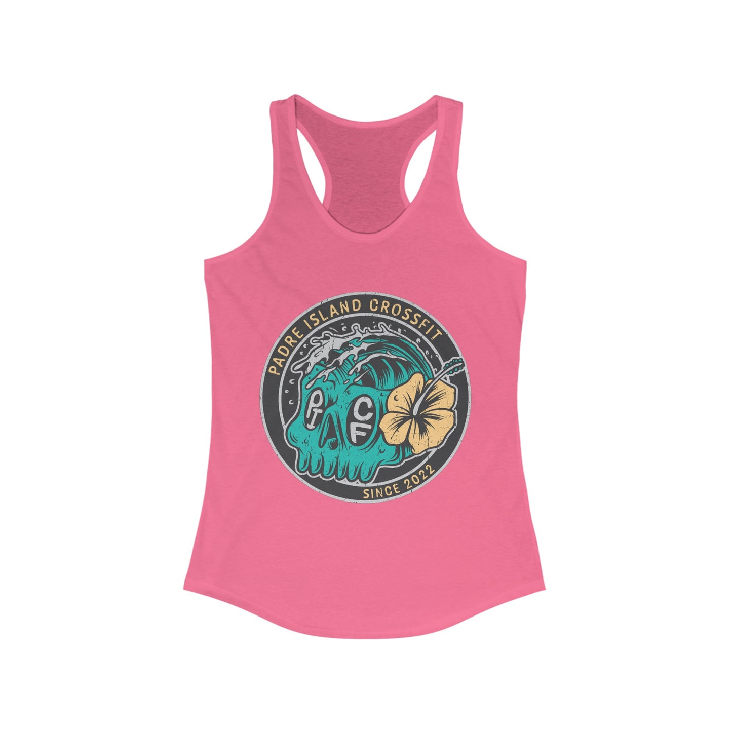 PICF Wave Skull Women's Ideal Racerback Tank