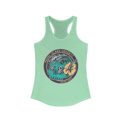 PICF Wave Skull Women's Ideal Racerback Tank