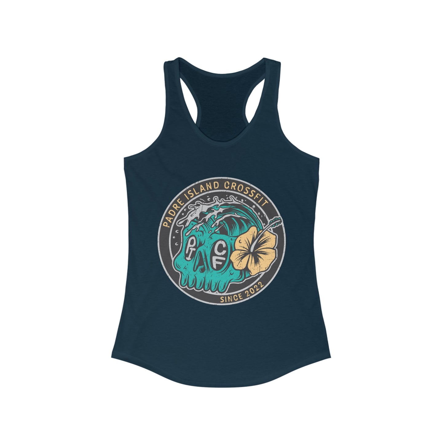 PICF Wave Skull Women's Ideal Racerback Tank