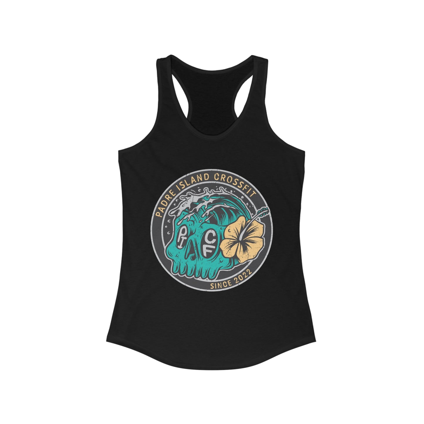 PICF Wave Skull Women's Ideal Racerback Tank